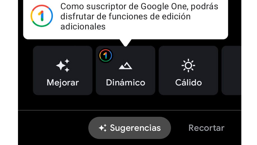 Funciones reservadas a Google One