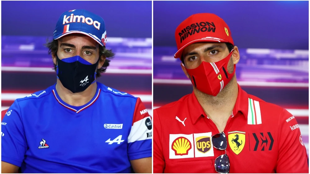 Fernando Alonso y Carlos Sainz en el GP de Baréin