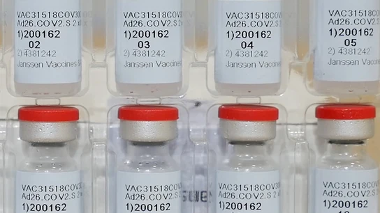 Viales de la vacuna de Janssen contra el coronavirus Viales de la vacuna de Janssen contra el coronavirus