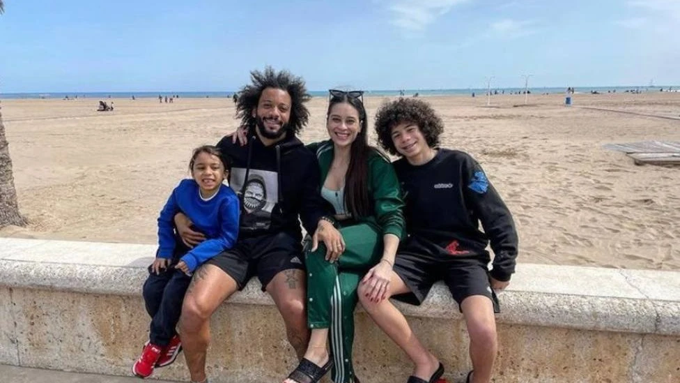 Marcelo, junto a su familia