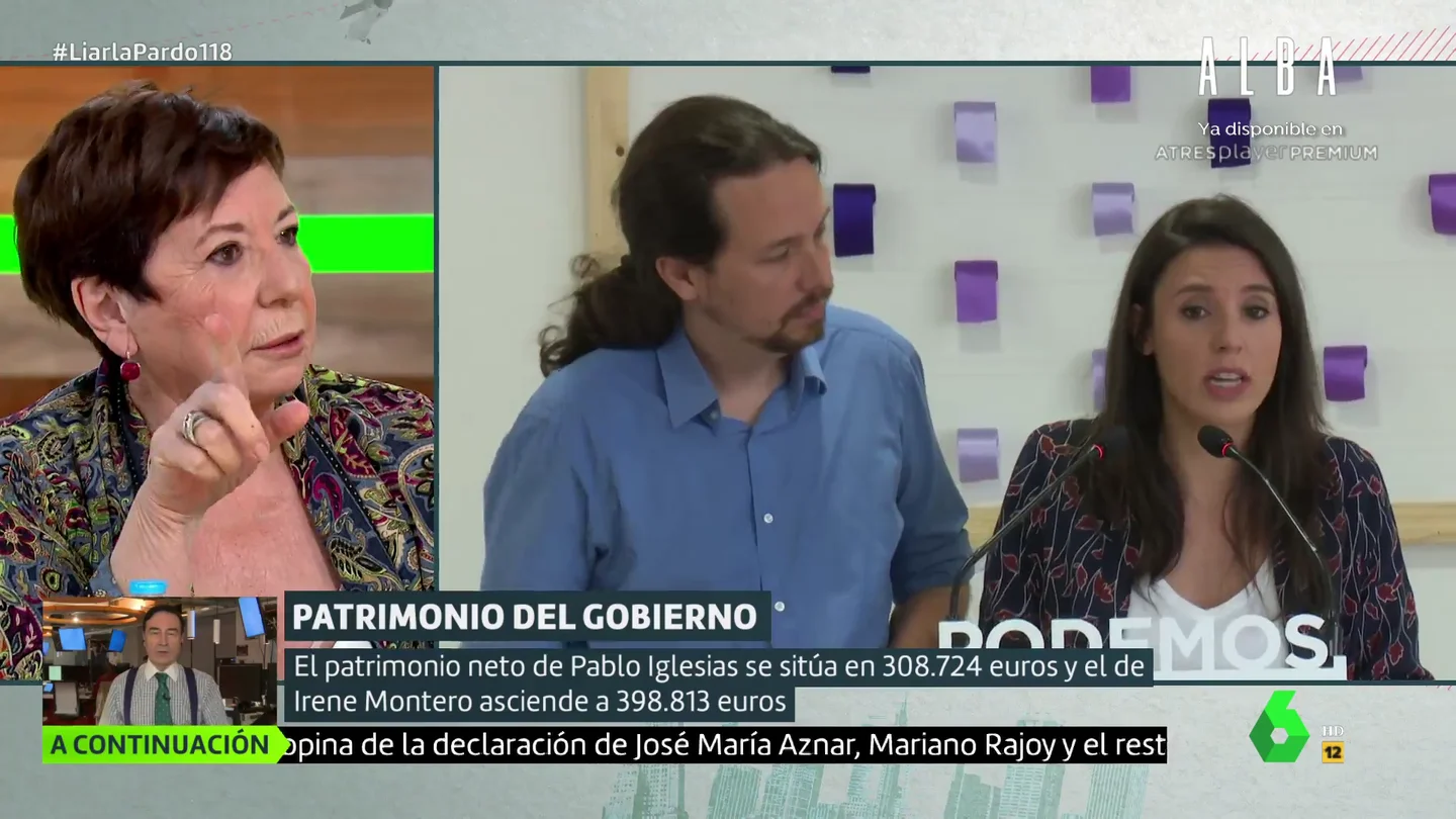 Celia Villalobos: "Me sorprende que Pablo Iglesias e Irene Montero tengan un fondo de pensiones, es muy capitalista" Celia Villalobos: "Me sorprende que Pablo Iglesias e Irene Montero tengan un fondo de pensiones, es muy capitalista"