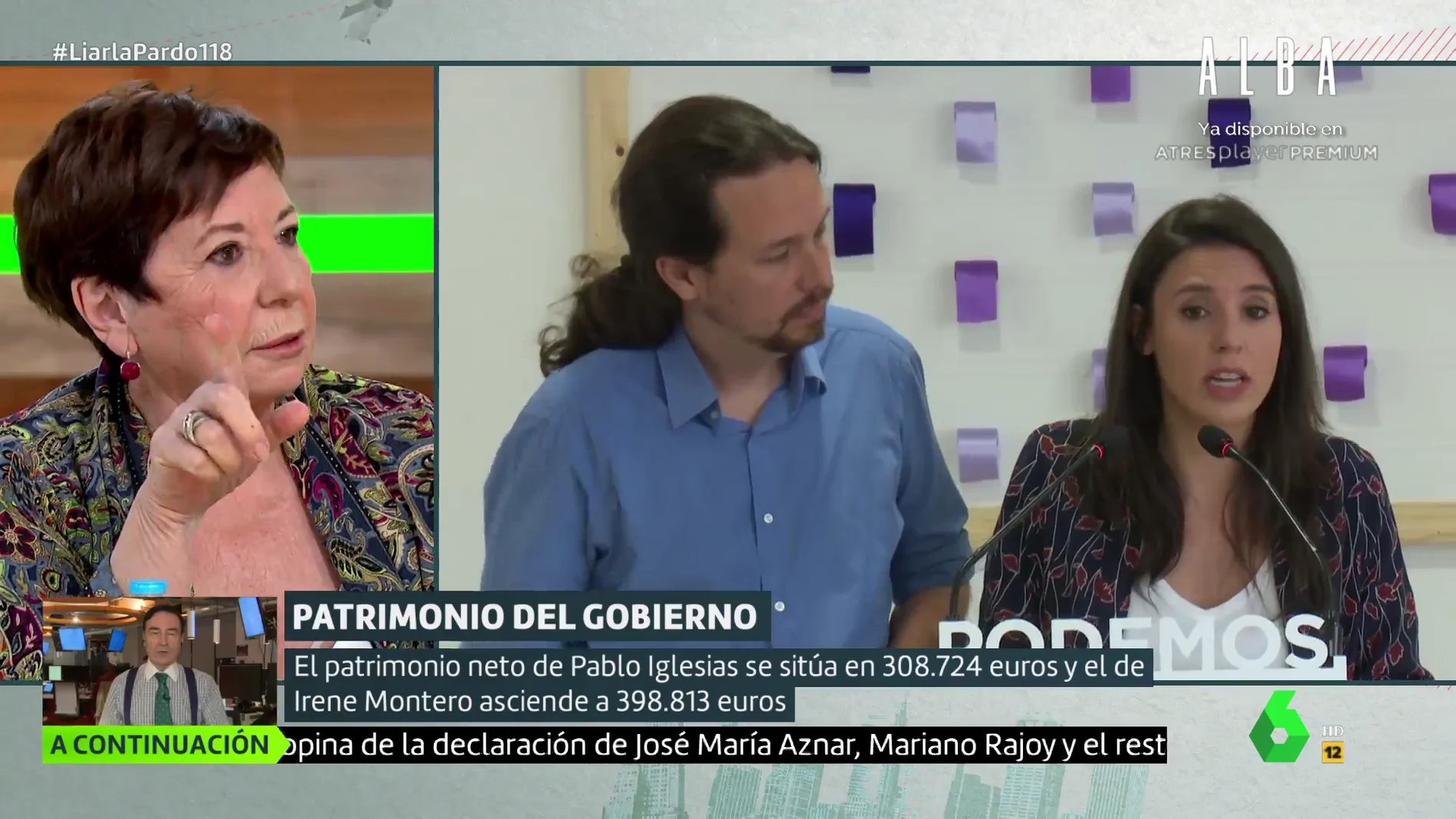 Celia Villalobos: "Me sorprende que Pablo Iglesias e Irene Montero tengan un fondo de pensiones, es muy capitalista"