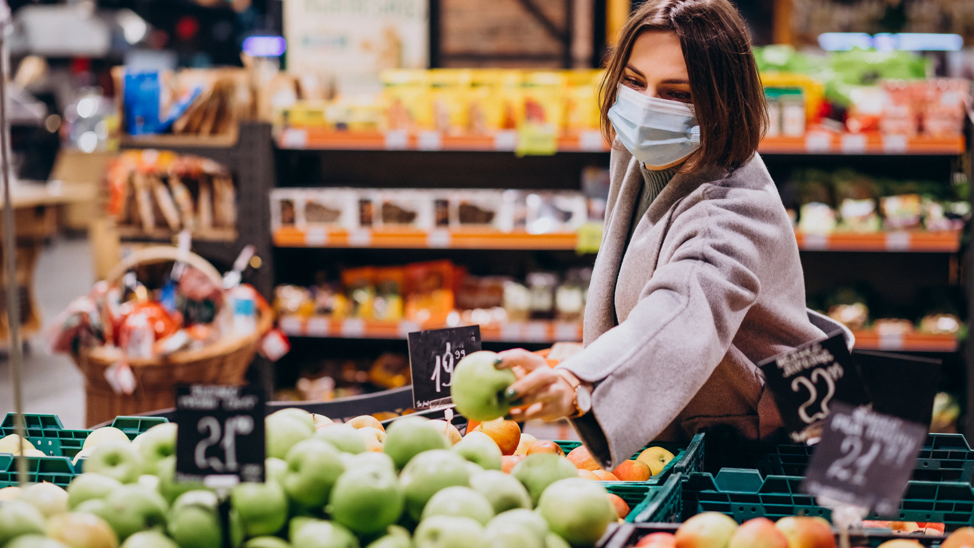 Alimentos en un supermercado