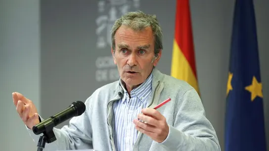 Fernando Simón, durante la rueda de prensa Fernando Simón, durante la rueda de prensa