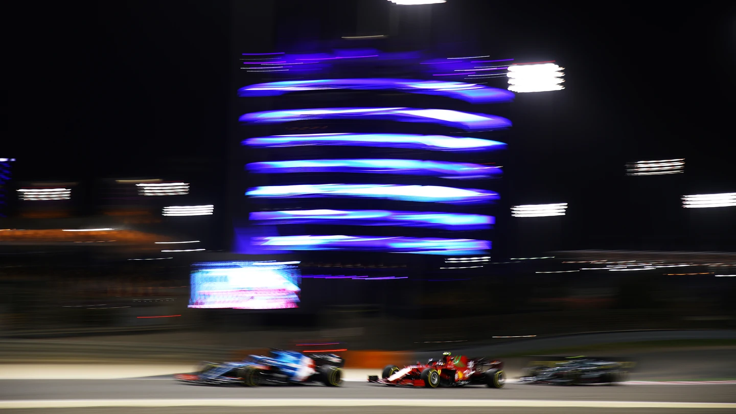 Sainz, Vettel y Alonso Sainz, Vettel y Alonso