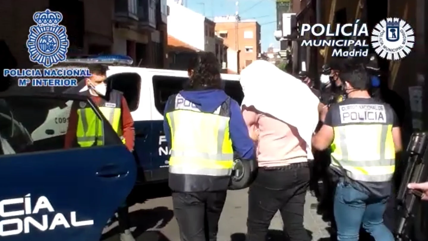 Imagen de archivo de Trinitarios detenidos en una operación policial en Madrid Trinitarios machete