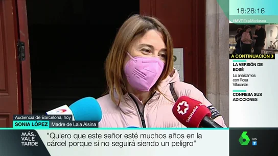 El duro alegato de la madre de la pequeña Laia, asesinada: "Espero que salga de prisión dentro de muchos años preparado para vivir en sociedad" El duro alegato de la madre de la pequeña Laia, asesinada: "Espero que salga de prisión dentro de muchos años preparado para vivir en sociedad"