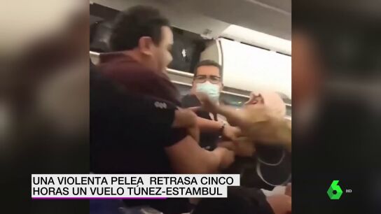 pelea en avi&oacute;n