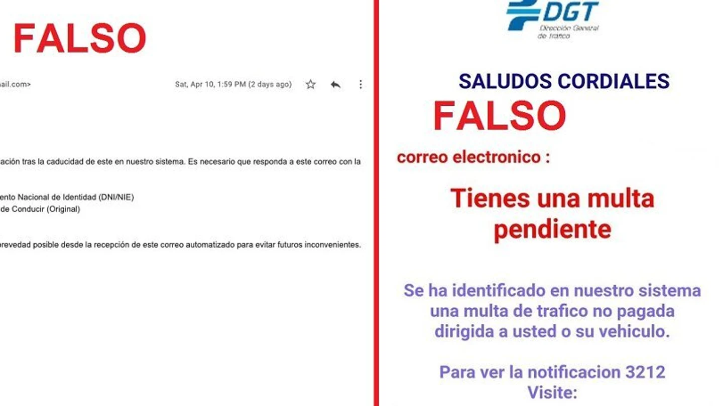 La DGT alerta de un nuevo timo relacionado con multas falsas y la caducidad del carnet de conducir La DGT alerta de un nuevo timo relacionado con multas falsas y la caducidad del carnet de conducir