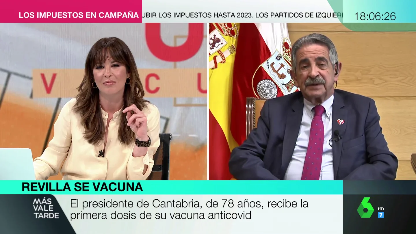 Revilla revela que le escribe un whatsApp diario a Pedro Sánchez para pedirle que presione con las vacunas Revilla revela que le escribe un whatsApp diario a Pedro Sánchez para pedirle que presione con las vacunas