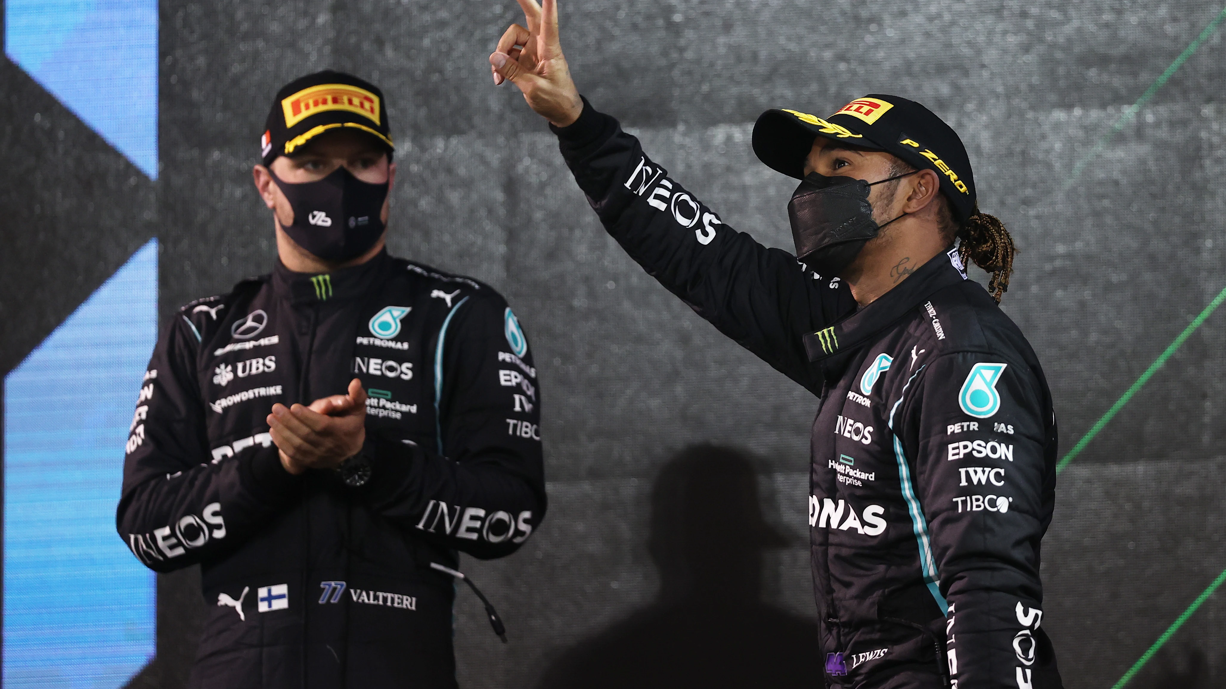 Bottas y Hamilton