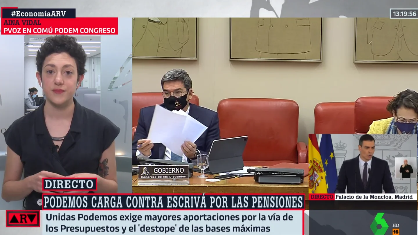 La portavoz de Unidas Podemos, Aina Vidal, en Al Rojo Vivo Aina Vidal ARV
