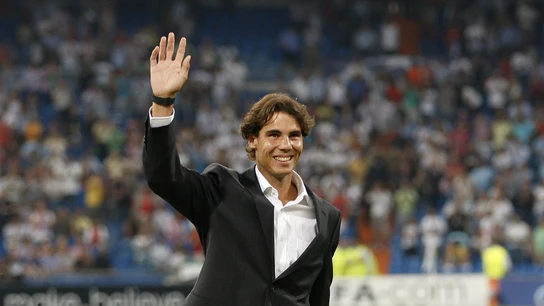 Rafa Nadal, en el estadio Santiago Bernabéu Rafa Nadal, en el estadio Santiago Bernabéu