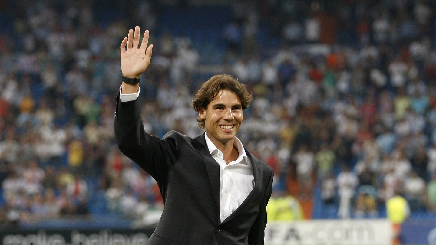 Rafa Nadal, en el estadio Santiago Bernabéu Rafa Nadal, en el estadio Santiago Bernabéu