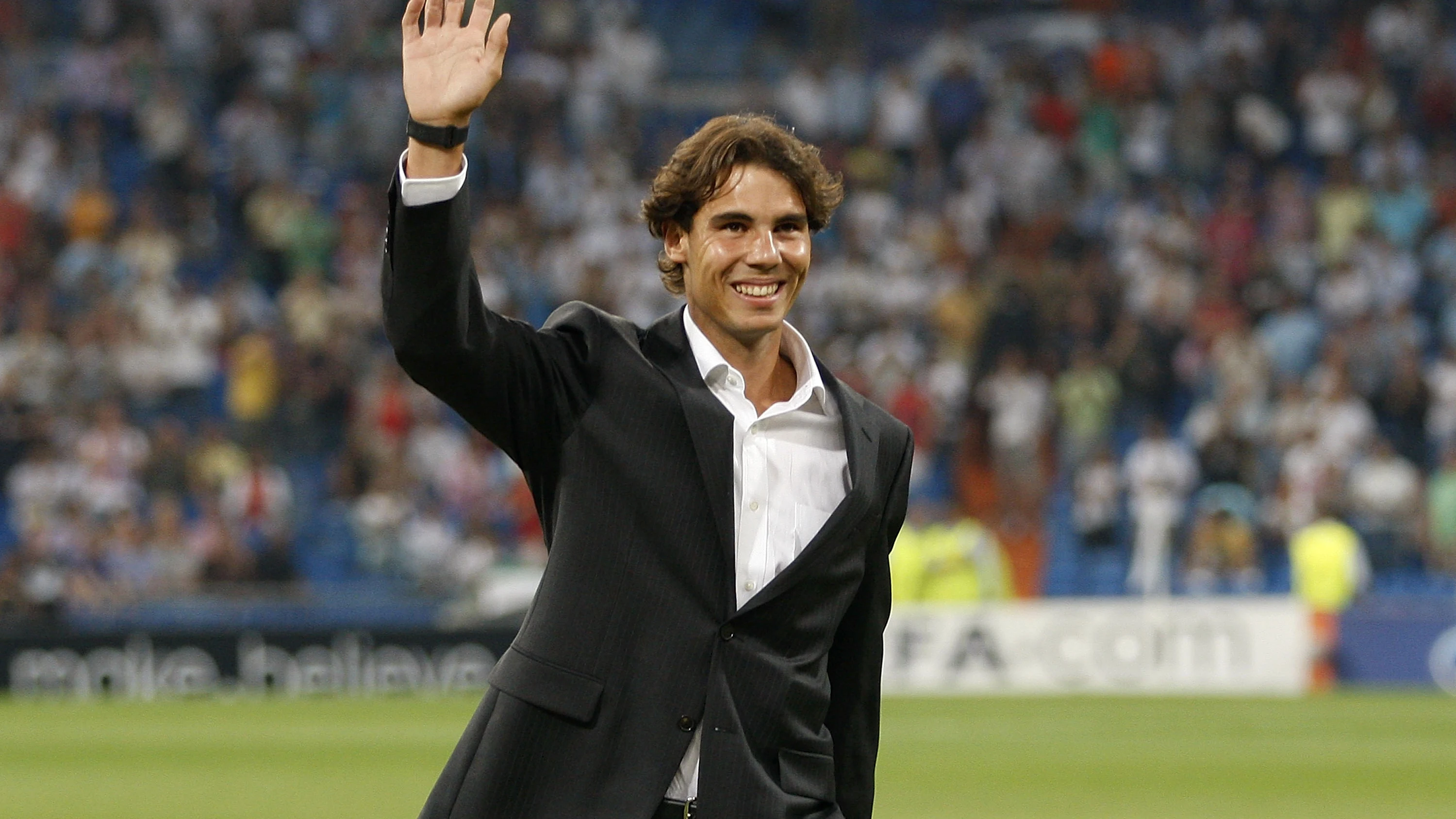 Rafa Nadal, en el estadio Santiago Bernabéu