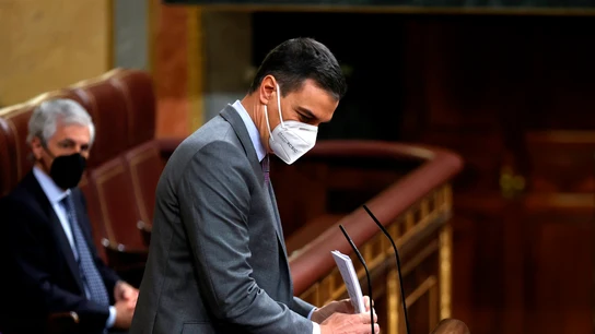 El presidente del Gobierno, Pedro Sánchez durante la sesión de este miércoles en el Congreso El presidente del Gobierno, Pedro Sánchez durante la sesión de este miércoles en el Congreso