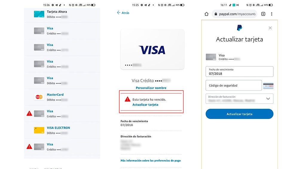 Actualizando la caducidad