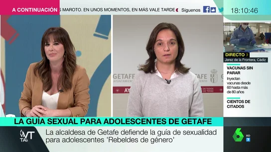 La alcaldesa de Getafe, Sara Hernández, en MVT La alcaldesa de Getafe, Sara Hernández, en MVT