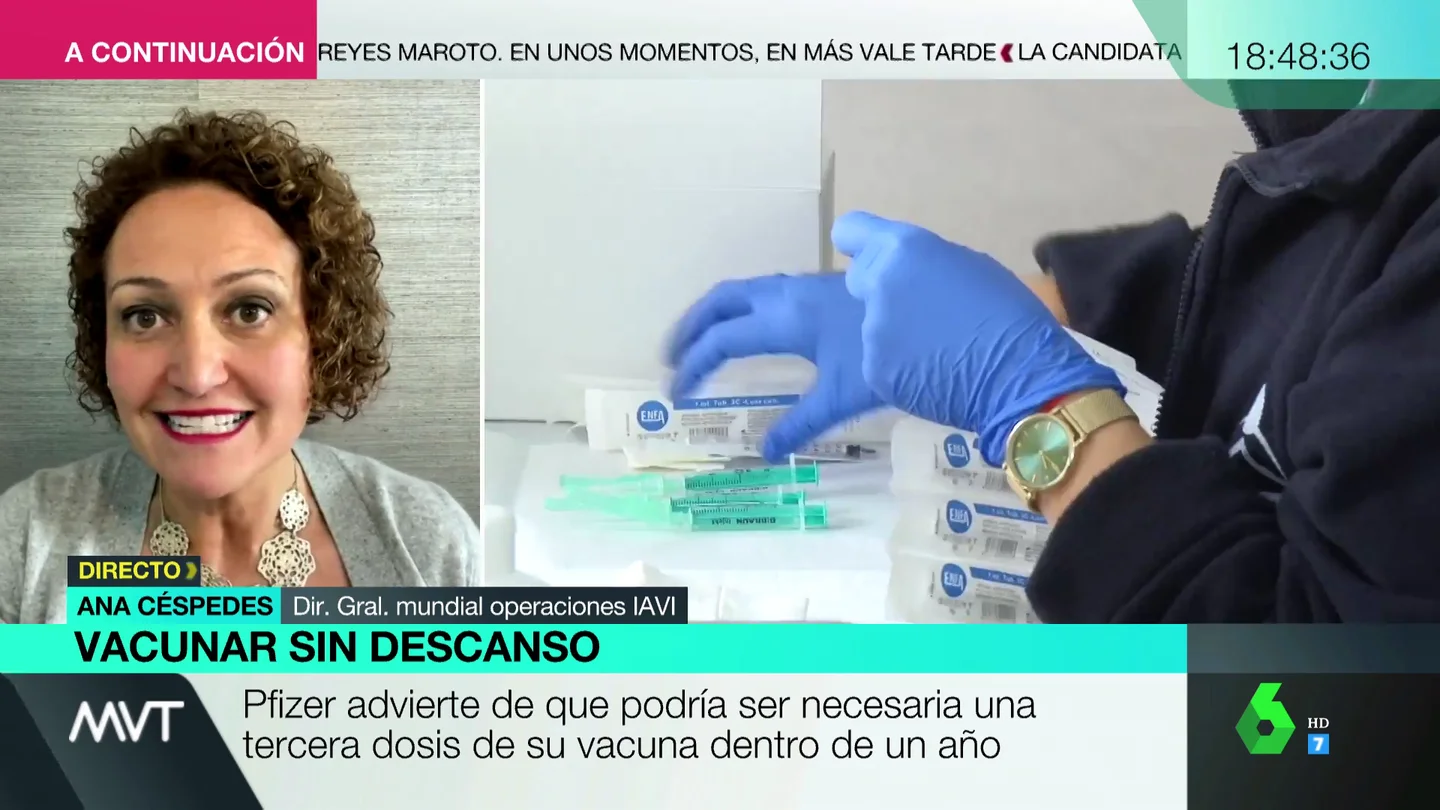 La advertencia de la experta Ana Céspedes: "Es muy probable que todas las vacunas requieran tercera dosis" La advertencia de la experta Ana Céspedes: "Es muy probable que todas las vacunas requieran tercera dosis"