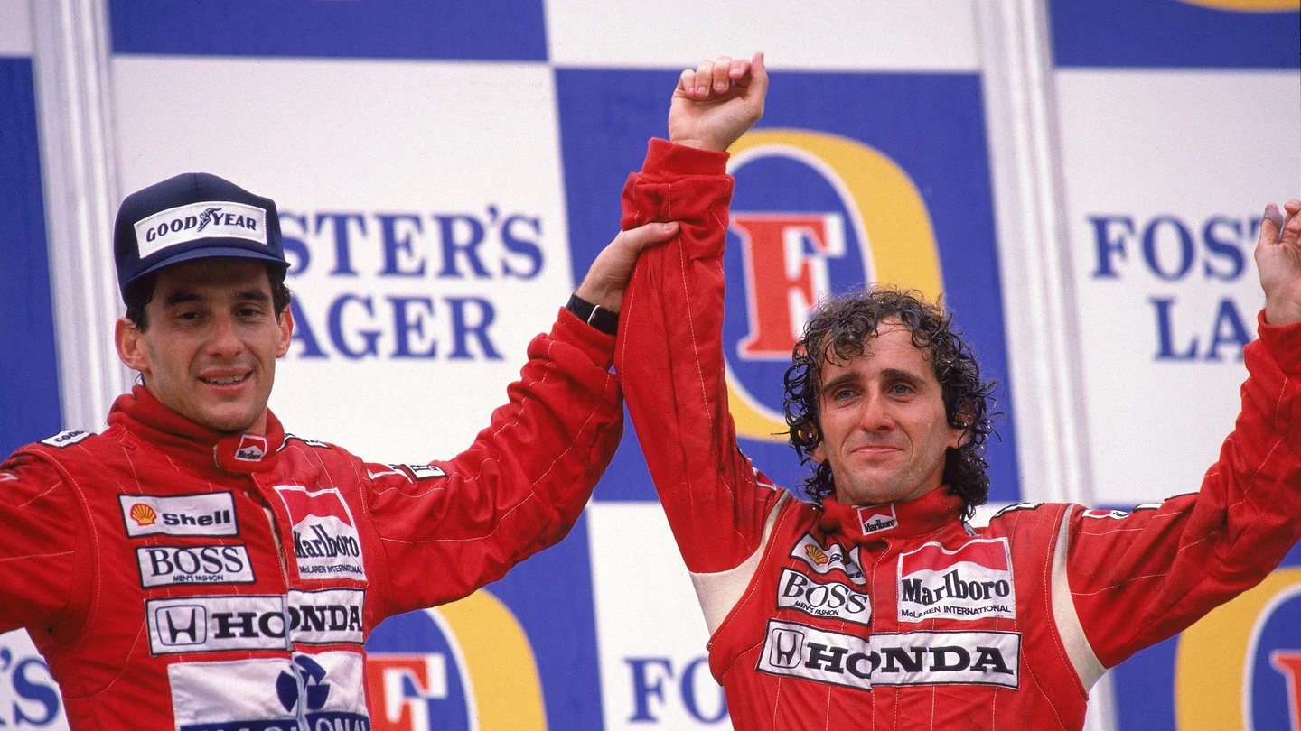 Alain Prost y Ayrton Senna Alain Prost y Ayrton Senna