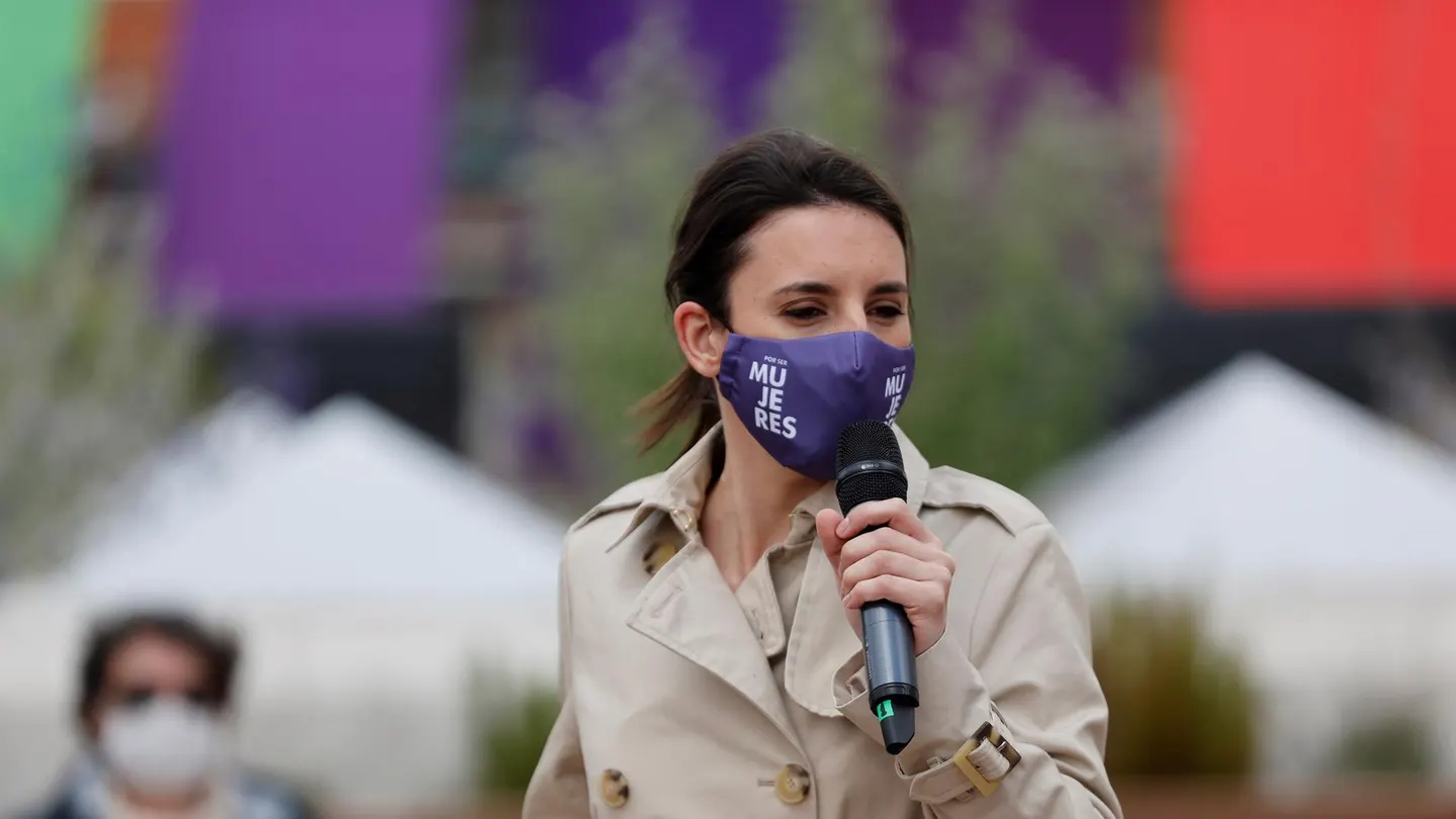 Irene Montero en un acto de precampaña sobre derechos LGTBI Irene Montero en un acto de precampaña sobre derechos LGTBI