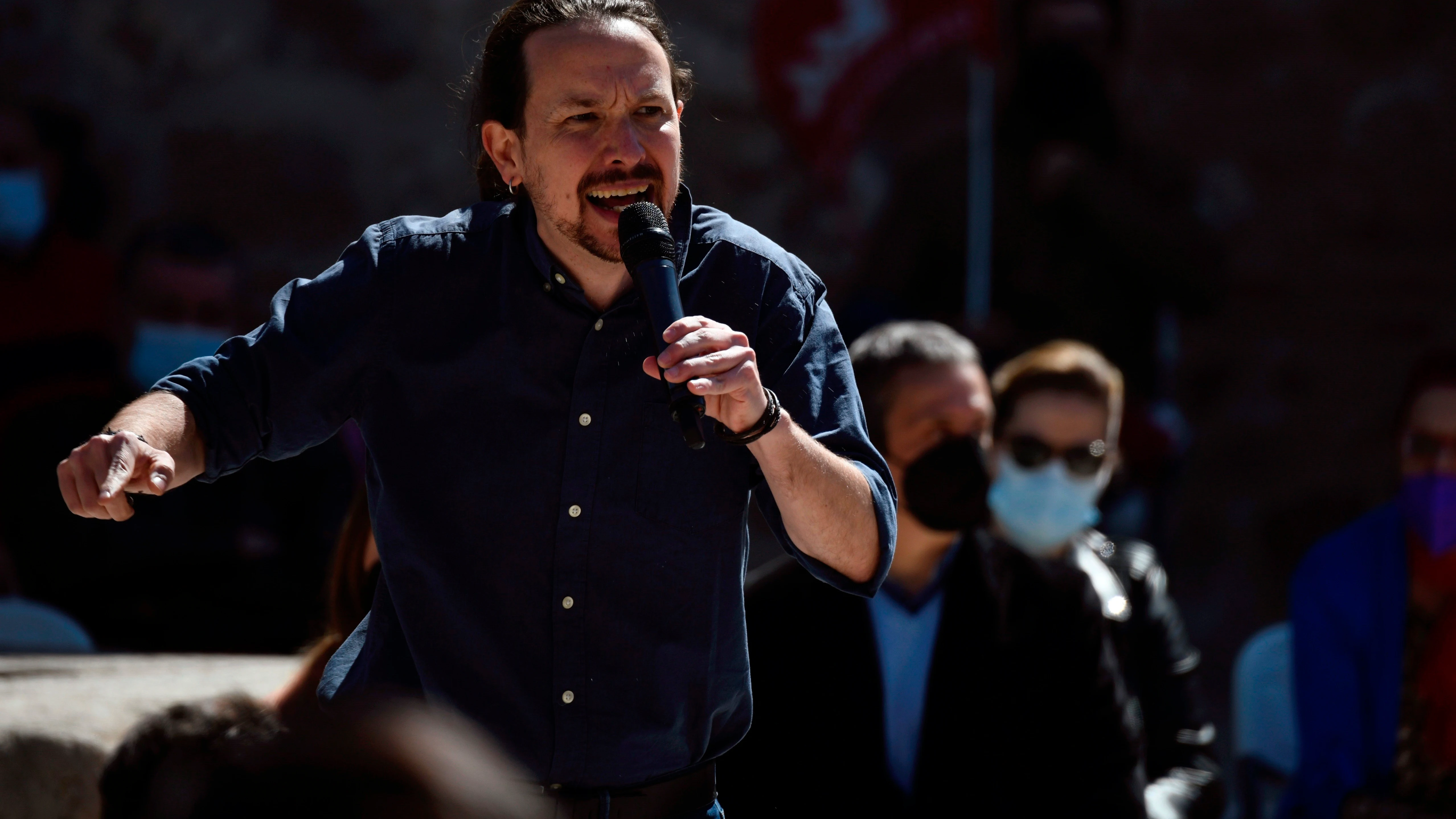 Pablo Iglesias, en un acto de precampaña en Alcalá de Henares