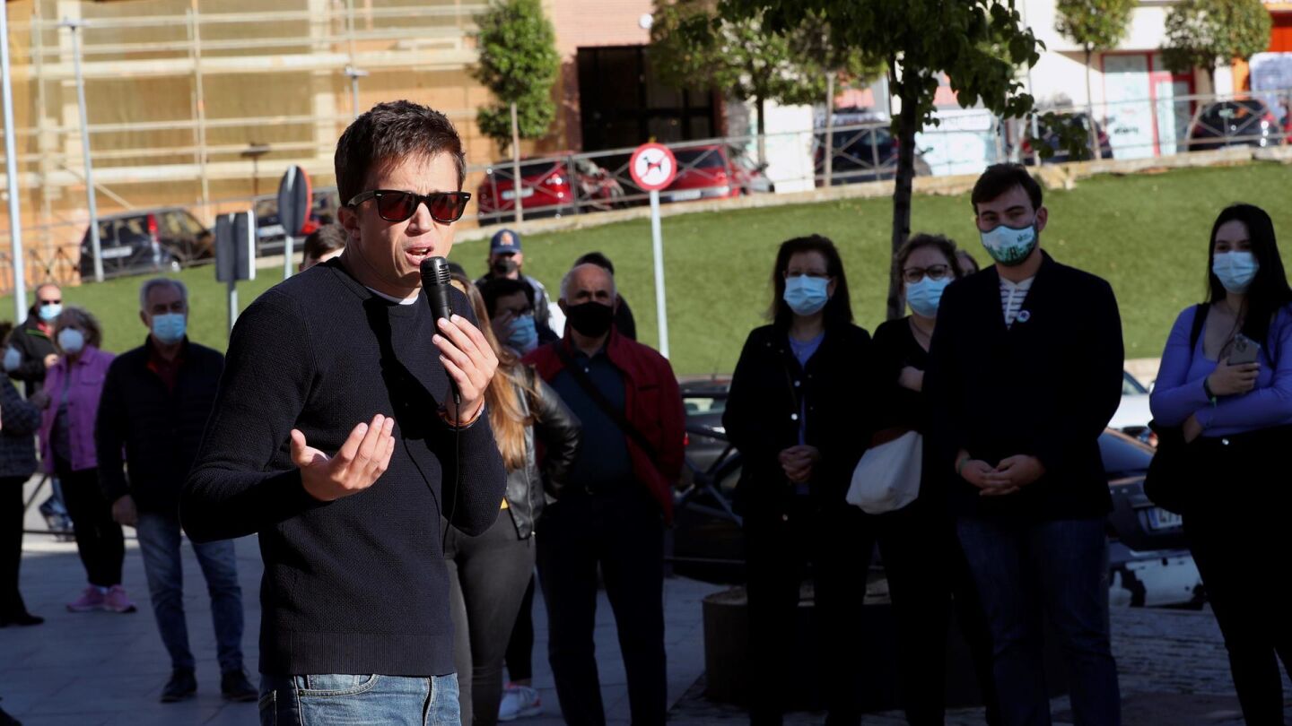&Iacute;&ntilde;igo Errej&oacute;n en un acto de campa&ntilde;a en Arganda del Rey