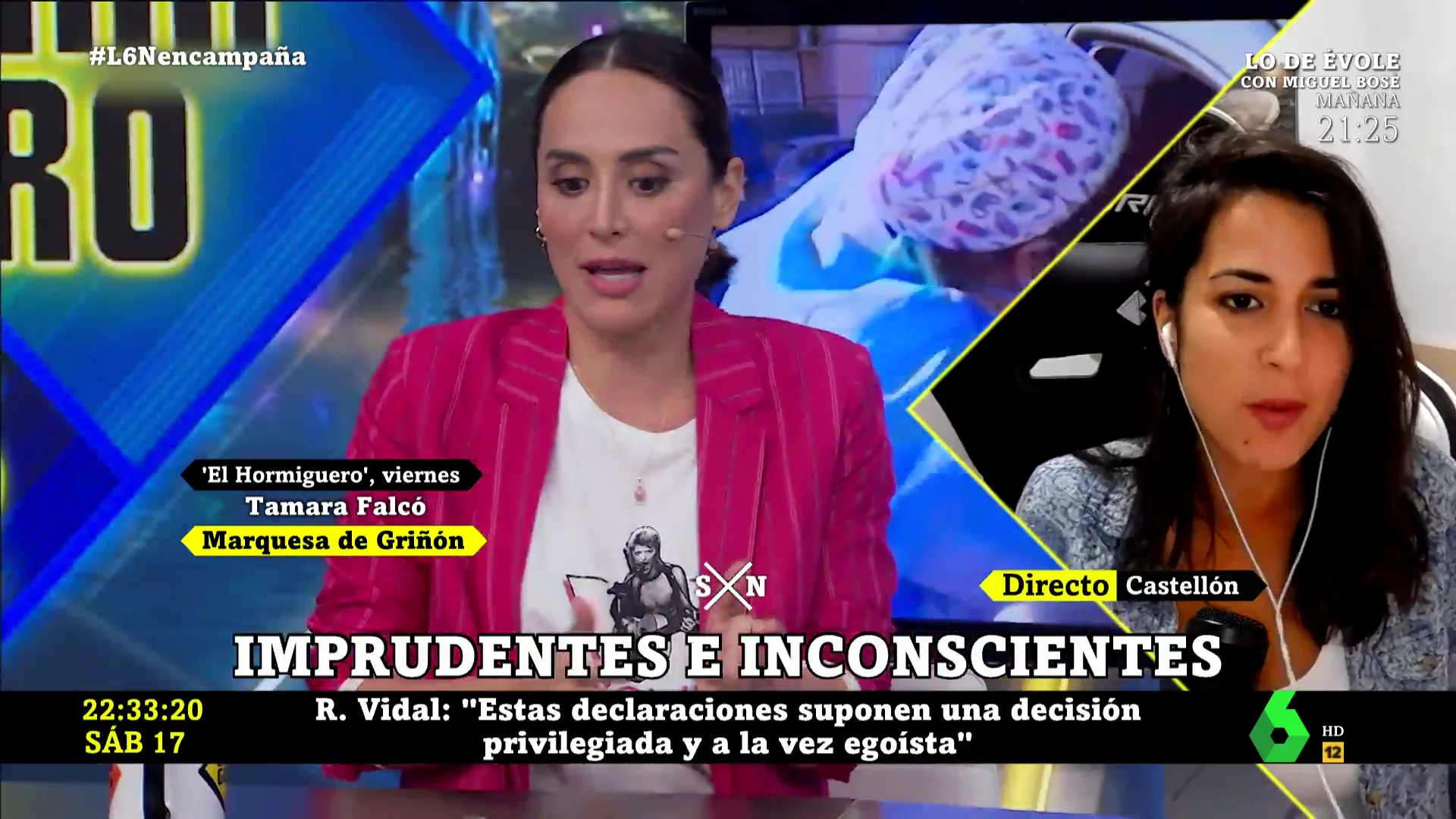 Rocío Vidal en laSexta Noche