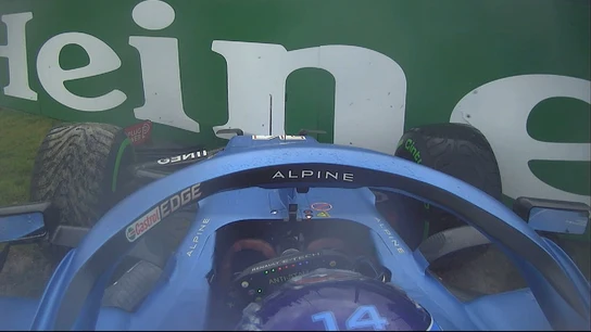 Fernando Alonso, contra el muro Fernando Alonso, contra el muro