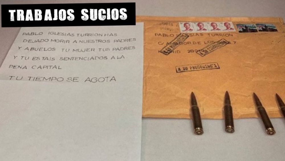 Imagen de la carta recibida por Pablo Iglesias