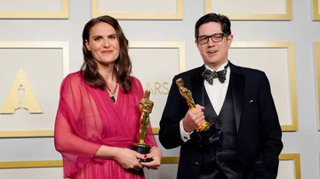 Alice Doyard and Anthony Giacchino, ganadores del Oscar a Mejor Corto Documental por 'Colette'