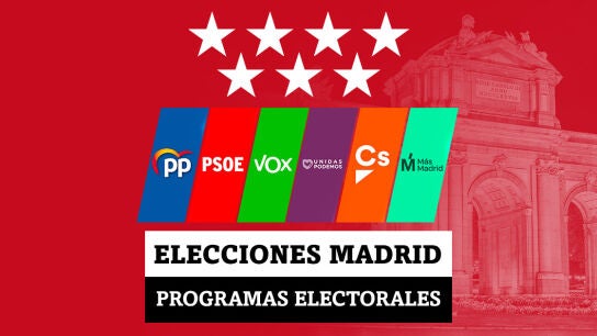 Estos son los programas electorales de PSOE, PP, M&aacute;s Madrid, Vox, Podemos y Ciudadanos en las elecciones en la Comunidad de Madrid