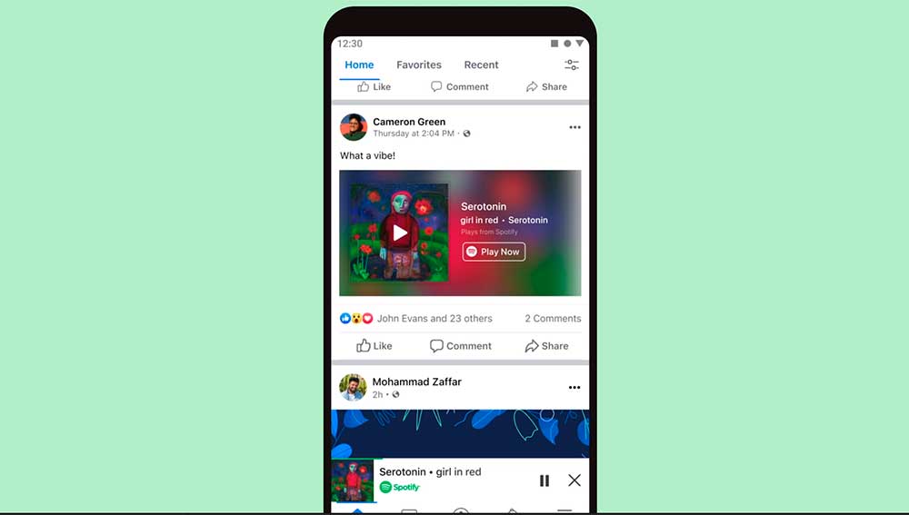 Spotify en Facebook