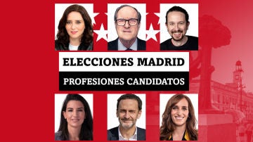 Elecciones Madrid: Ayuso, Gabilondo, García, Iglesias, Monasterio, Bal... estas son sus profesiones