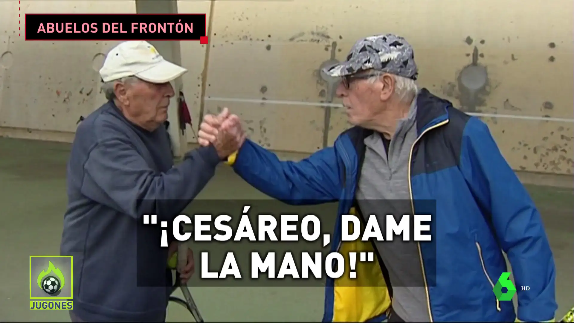 La historia de Cesáreo y Francisco: dos jubilados que juegan al frontón en un parking