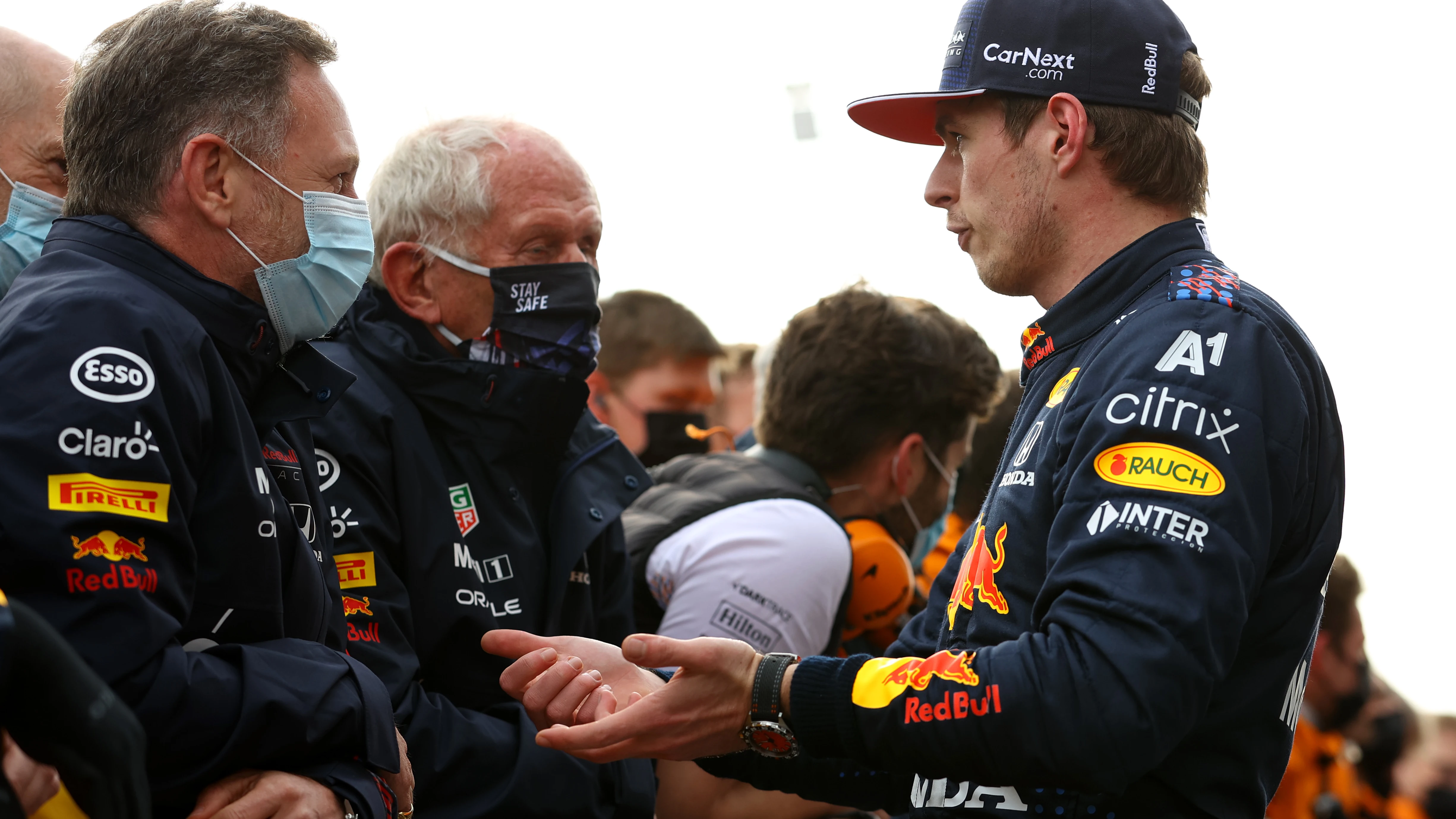 Max Verstappen y Christian Horner