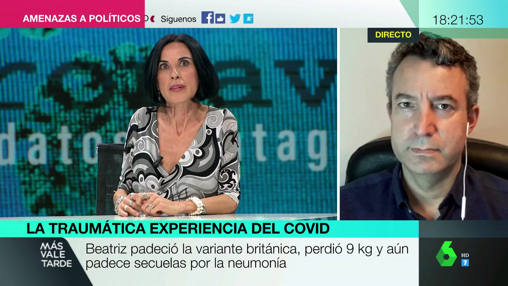 Bea de Vicente relata su experiencia "traumática" en el Zendal para superar el coronavirus: "Es una granja de pollos"