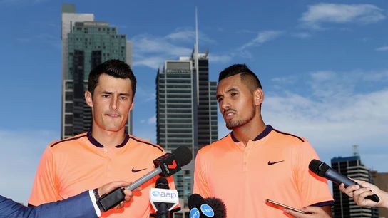 Bernard Tomic y Nick Kyrgios en 2017 Bernard Tomic y Nick Kyrgios en 2017