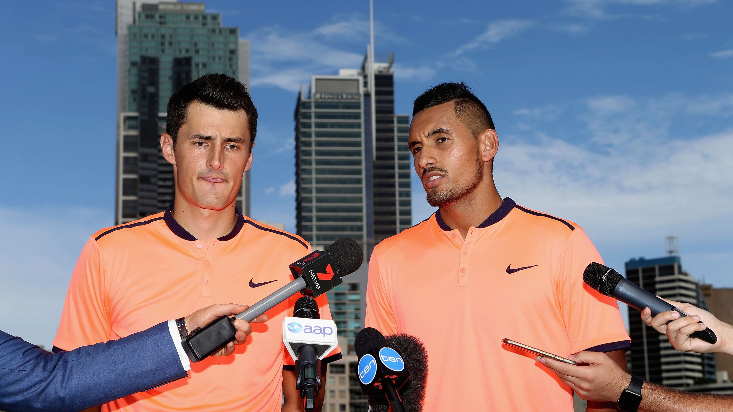 Bernard Tomic y Nick Kyrgios en 2017