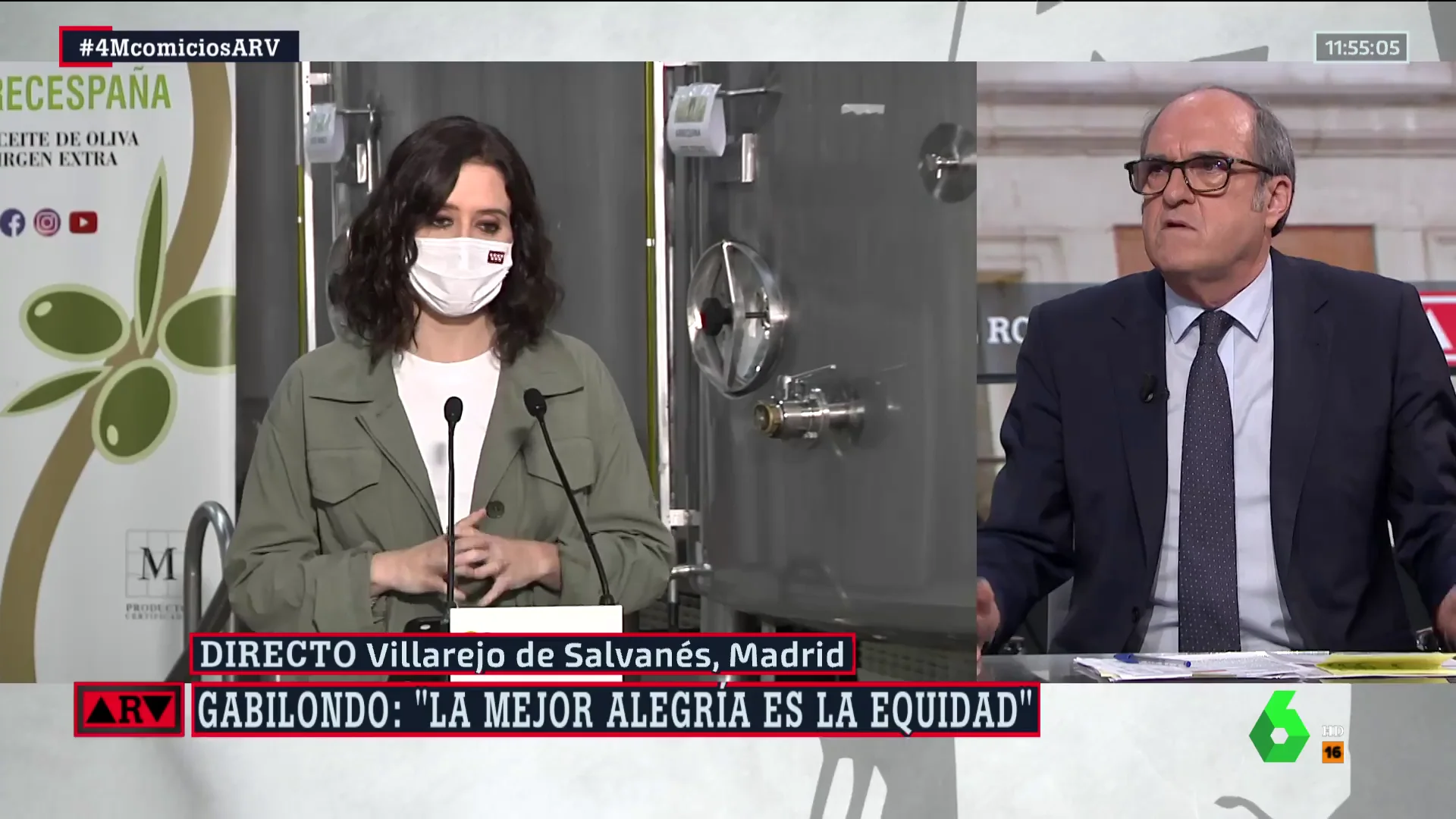 Gabilondo responde al discurso de "la alegría" de Ayuso y dice que ve en ella "el discurso de Vox interiorizado"