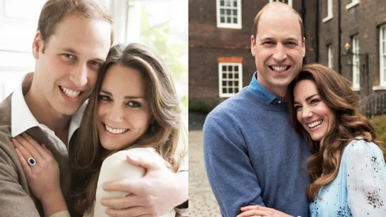 Original y recreación de la foto de los duques de Cambridge Original y recreación de la foto de los duques de Cambridge