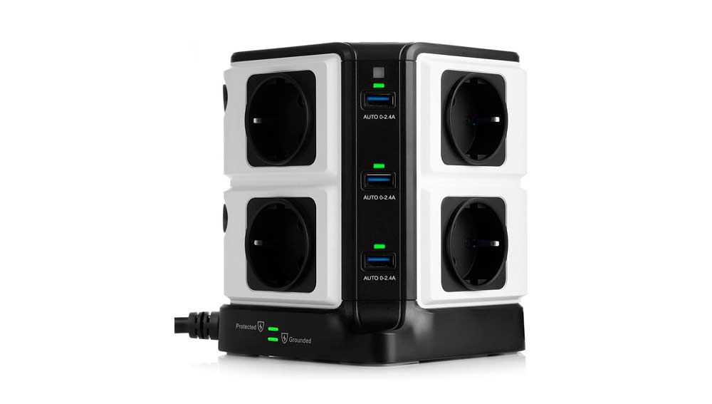 Torres con 8 tomas y 6 USB