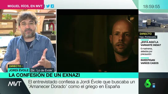El neonazi arrepentido confesó a Évole que "no paró de reír viendo La lista de Schindler" porque lo consideraba "una mentira" El neonazi arrepentido confesó a Évole que "no paró de reír viendo La lista de Schindler" porque lo consideraba "una mentira"