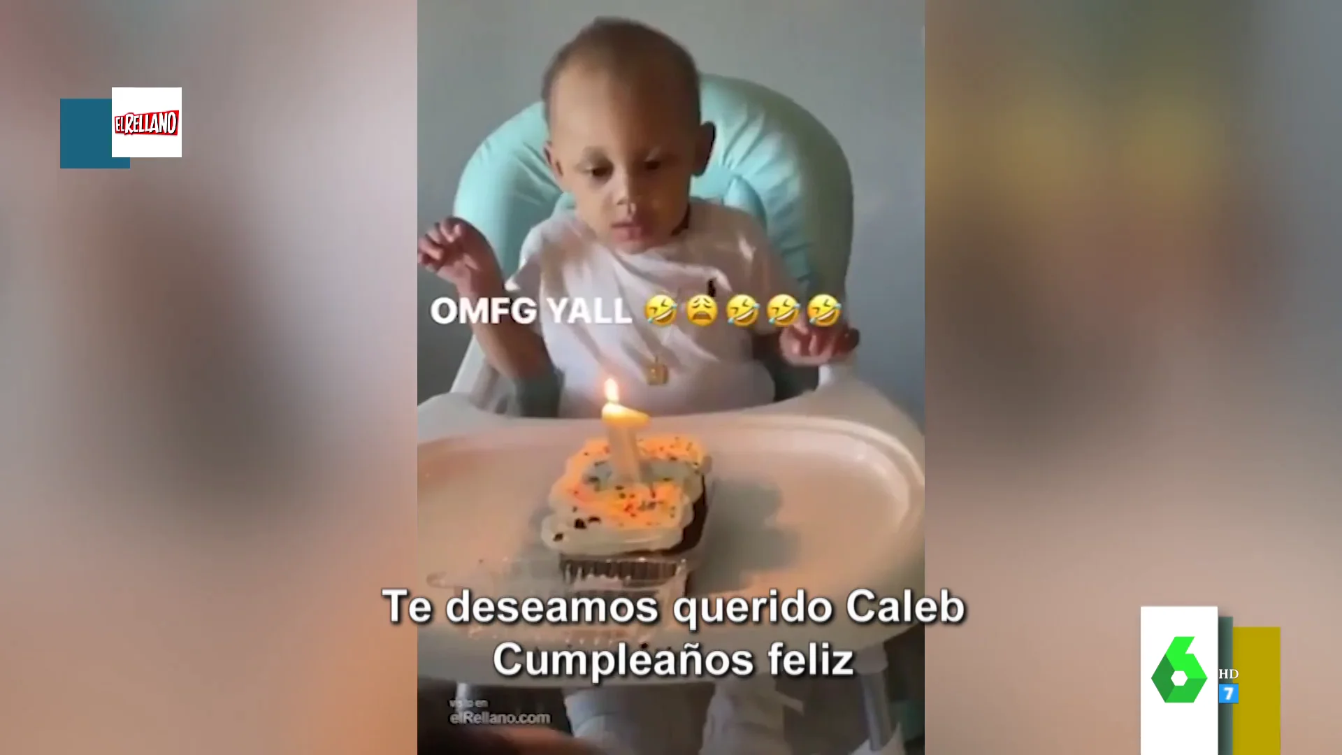 La broma de un padre a su hijo en su primer cumpleaños que acaba con el niño en el suelo