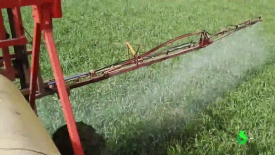 Imagen de cultivo con pesticidas Imagen de cultivo con pesticidas