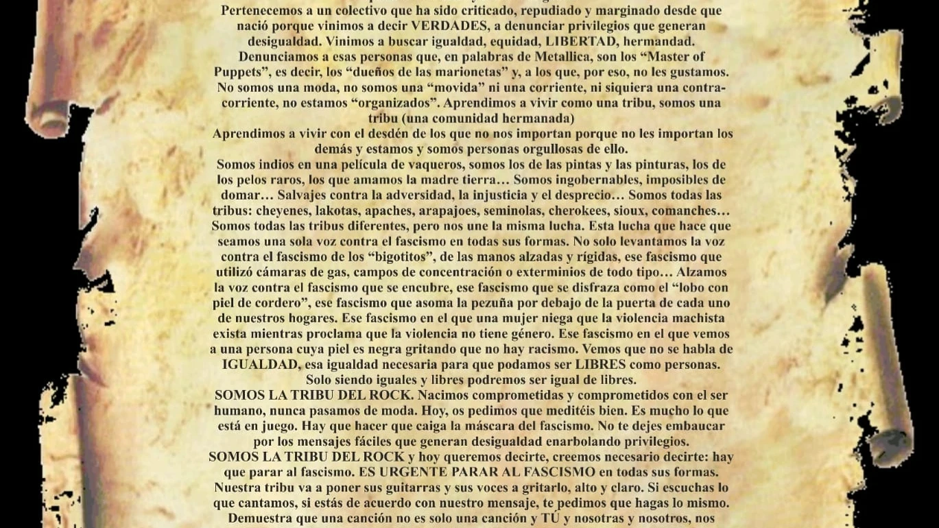 El manifiesto de más de mil bandas de rock contra el fascismo