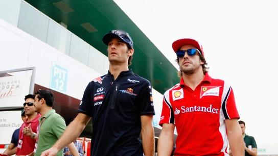Mark Webber y Fernando Alonso Mark Webber y Fernando Alonso