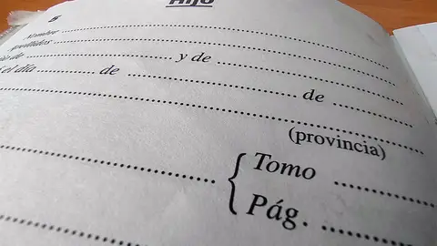 Página de un libro de familia Página de un libro de familia