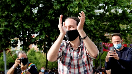 Imagen de Pablo Iglesias en un acto electoral Imagen de Pablo Iglesias en un acto electoral