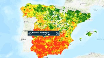 El mapa de la renta media de España facilitado por el INE